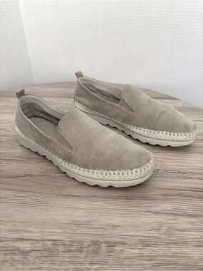 THE FLEXX Men's Slip-On Espadrille Loafers in Beige Tan Sz EU 37
